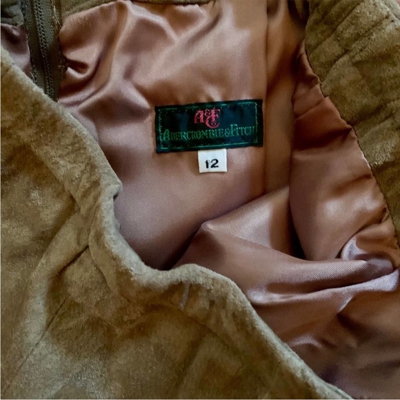 Vintage Abercrombie & Fitch Milk Chocolate Suede Leather Full Maxi Skirt - Picture 3 of 5